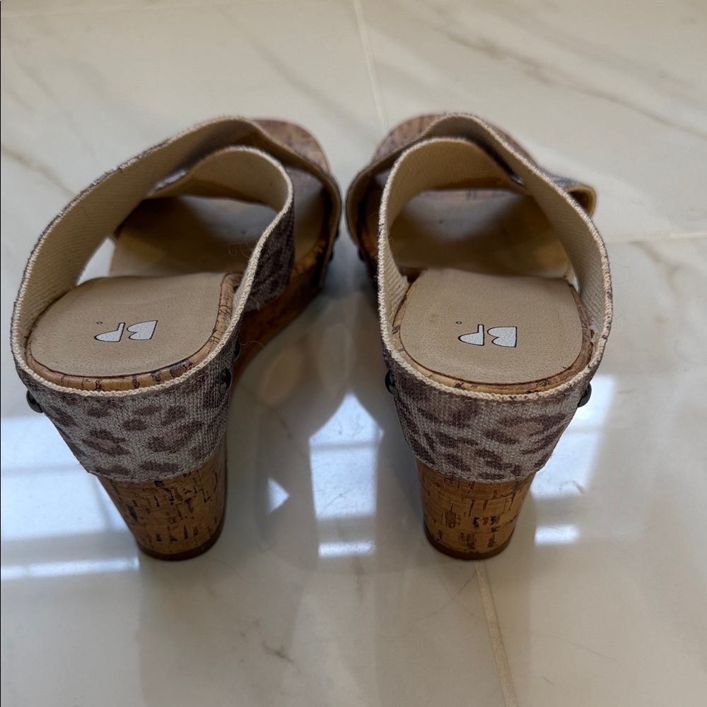 BP Leopard Print Wedge Sandals - Picture 3 of 6